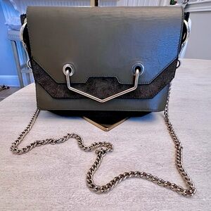 Topshop Premium Leather and Suede SOKO Crossbody‎ Bag